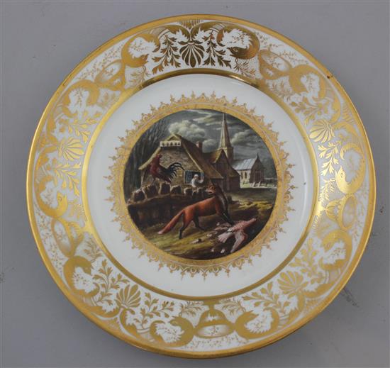 A Derby plate, early 19th century, 22cm, hairline crack